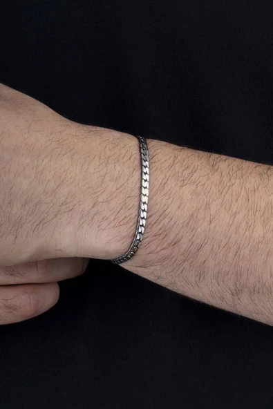 Gümüş Pazarım Gurmet Zincir Erkek Gümüş Bileklik - 3