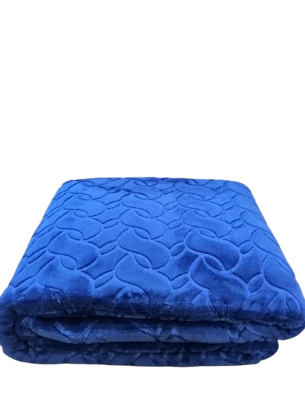ROMANS EMBOSS TEK KİŞİLİK BATTANİYE NAVY BLUE - 1