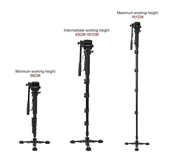 JieYang JY0518B Mandallı Kilit Sistemli Monopod - Resim 4