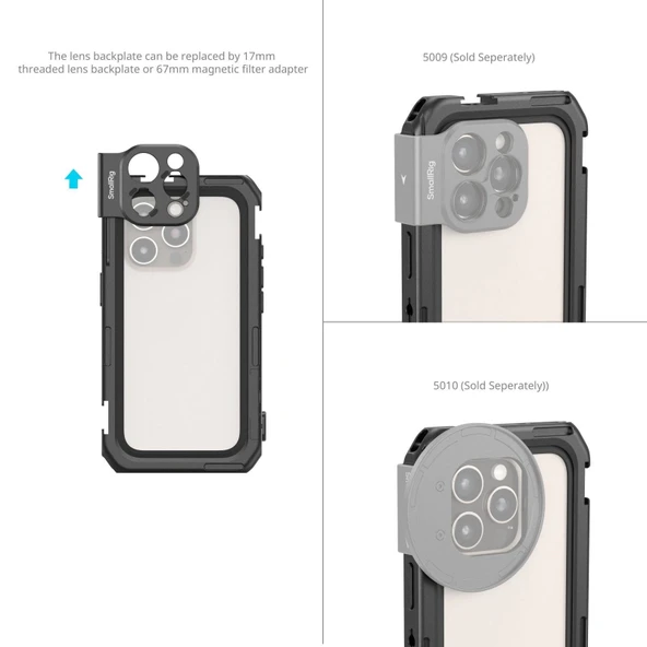 SmallRig 5006 iPhone 16 Pro Max  için  Mobil Video Kafesi - Resim 3