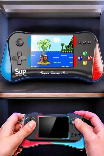 Retro 500 Oyunlu Nostaljik Oyunlu El Atari Gamebox Oyun Konsolu Çift Destekli ürün görseli 1