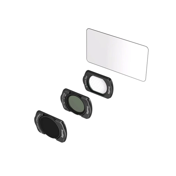 SmallRig 5122 DJI Osmo Pocket 3 için 1/4 Siyah Difüzyon & ND16 & CPL / 1/4 Siyah Difüzyon ve VND 2-5 /  6 Noktalı Yıldız - Resim 3