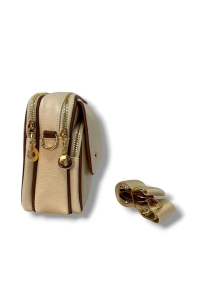 Cakgo 318-26 Deri 3 Bölmeli Çapraz Omuz Askılı Kadın Çanta - 6