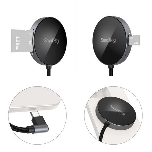 SmallRig 4870 SD 4.0  / Micro SD Kart  Hafıza Kartı Okuyucu - Resim 4
