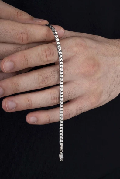 Gümüş Pazarım Gurmet Zincir Erkek Gümüş Bileklik - 2