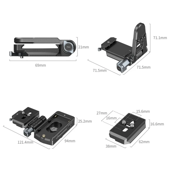 SmallRig 4696 NP-F Pil Adaptörü Montaj Plakası Kiti Aynasız Kameralar için - 2