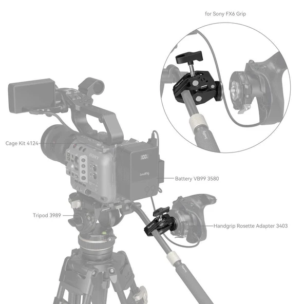 SmallRig 4249 ARRI Rozet Montajlı  Süper Kelepçe - Resim 5