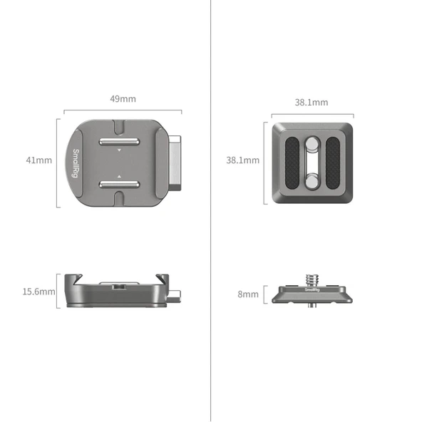 SmallRig 4486 HawkLock H38 Arca-Swiss Hızlı Çıkarma Montaj Plakası - 2