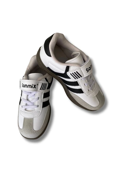 Sammix Erkek Çocuk Spor Ayakkabısı 28-35 Beyaz-Siyah - 4
