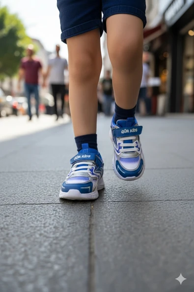 Gür Kids Erkek Çocuk Spor Ayakkabısı 26-30 Sax Mavi