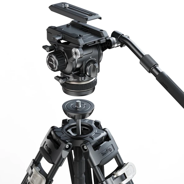 SmallRig AD-120 4463 Ağır Hizmet Tipi Karbon Fiber Tripod Seti - 3