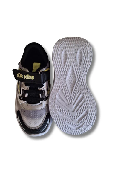 Gür Kids Erkek Çocuk Spor Ayakkabısı 26-35 Siyah-Sarı - 4