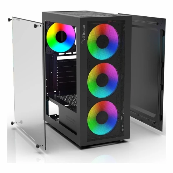 Inca Empousa EMG-15XN USB 3.2 ARGB ATX Mid Tower Siyah Kasa - Resim 7