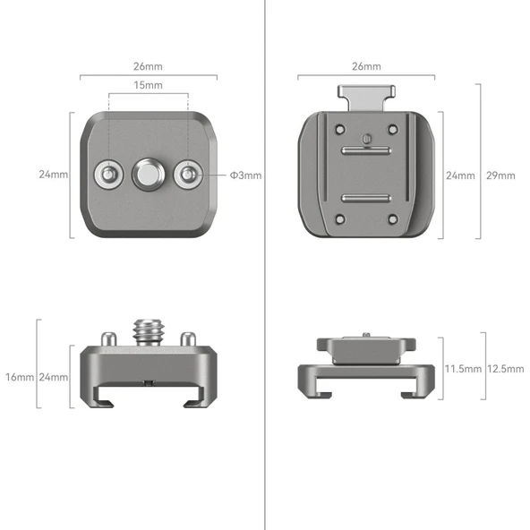 SmallRig 4500 HawkLock H18 Metal Ayak  ile Hızlı Çıkarma Desteği - 2