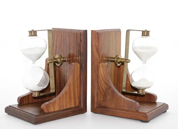 Pirinç Kitap Tutacağı Kum Saati ürün görseli