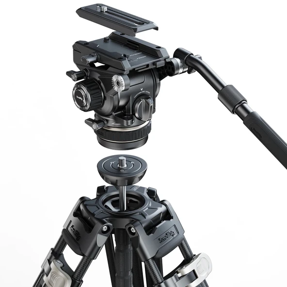 SmallRig AD-120 4463 Ağır Hizmet Tipi Karbon Fiber Tripod Seti - 3