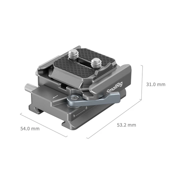 SmallRig 4639 DJI RS 2 / RSC 2 / RS3 / RS 3 Pro / RS4 / RS4 Pro için  HawkLock H38 Arca-Swiss Hızlı Çıkarma Plakası - 2
