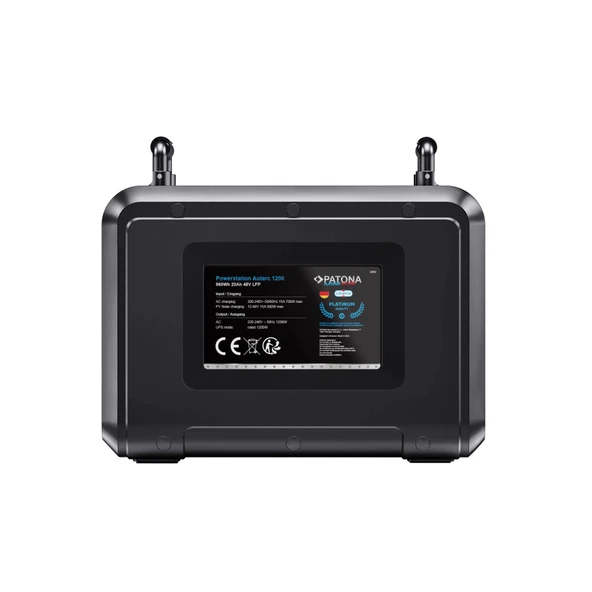 PATONA 9969 Platinum Taşınabilir Güç İstasyonu 1200 960Wh PD100W USB-C USB-A AC LED Işık LiFePO4 - Resim 2