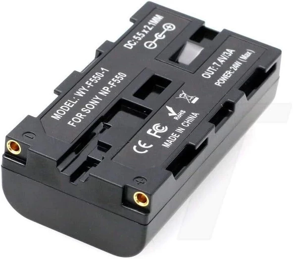 Andoer  D-Tap - NP-F550 / F970 DC5521  Sahte  Pili Sony Atomos Ninja V Monitör - Resim 2