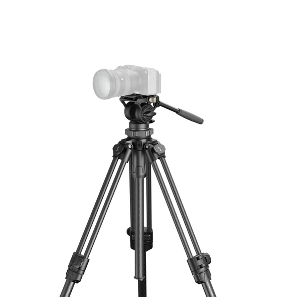 SmallRig 4420 AD-50 Pro Hafif Video Karbon Fiber Tripod Seti - 4