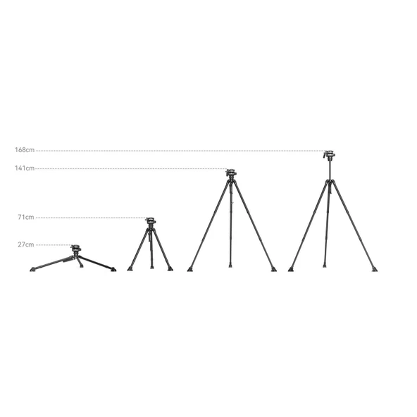 SmallRig 4259  X Potato JET TRIBEX Hidrolik Karbon Fiber Tripod Seti - 4