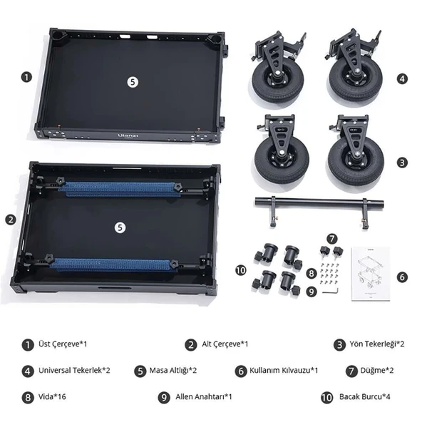 Ulanzi X007 Video Ekipman Arabası - Resim 3