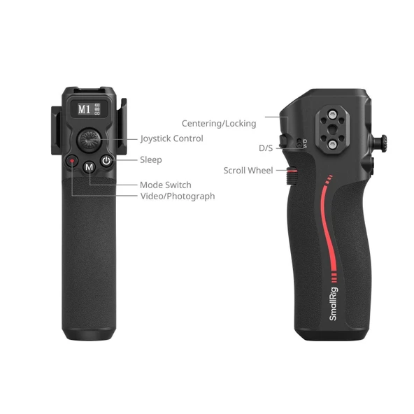 SmallRig 4329 DJI RS Serisi  için  Kablosuz Kontrol   Sapı - Resim 2