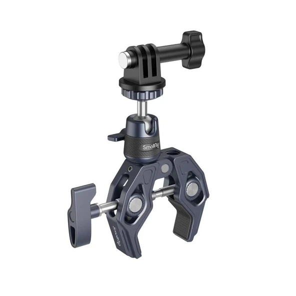 SmallRig 4102B Aksiyon Kameraları için 360° Küresel Başlık Montajlı  Süper Kelepçe - 1