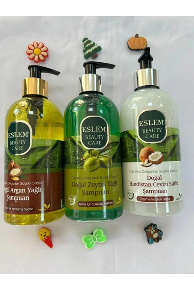 ESLEM DOĞAL ZEYTİNYAĞLI ŞAMPUAN 3 ADET 500 ML - 1