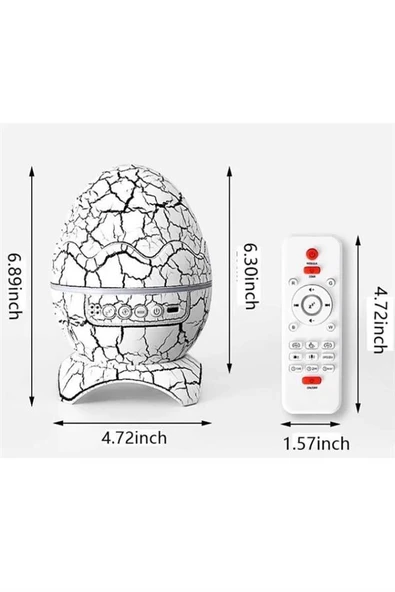 Yumurta Şeklinde Su Dalgalı Bluetooth Speaker Lamba Renkli Şarjlı - Resim 3