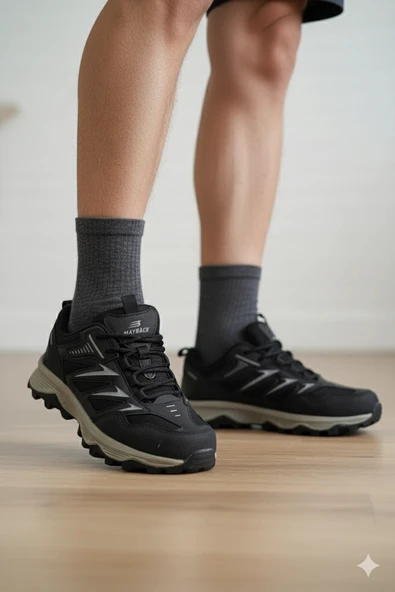 Mayback Unisex Spor Ayakkabı 36-40 Siyah Füme