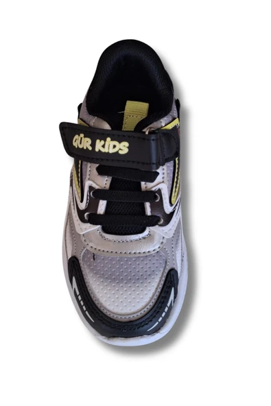 Gür Kids Erkek Çocuk Spor Ayakkabısı 26-35 Siyah-Sarı - 6