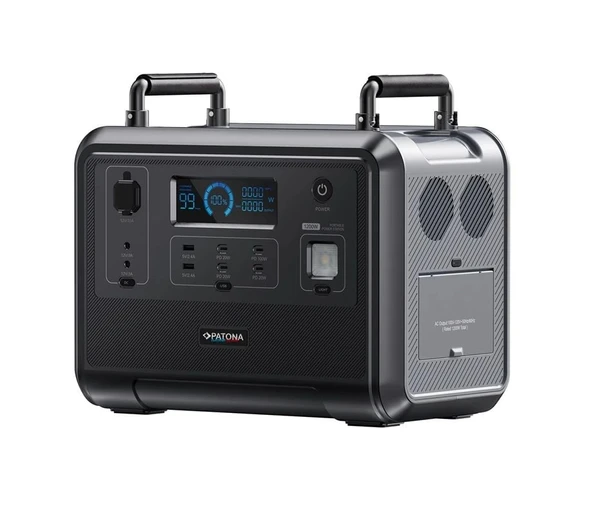 PATONA 9969 Platinum Taşınabilir Güç İstasyonu 1200 960Wh PD100W USB-C USB-A AC LED Işık LiFePO4 ürün görseli