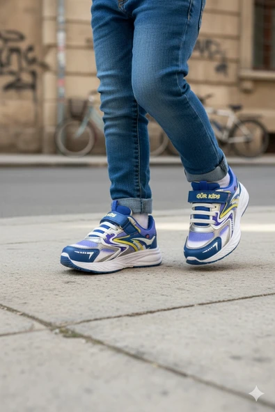 Gür Kids Erkek Çocuk Spor Ayakkabısı 31-35 Mavi ürün görseli