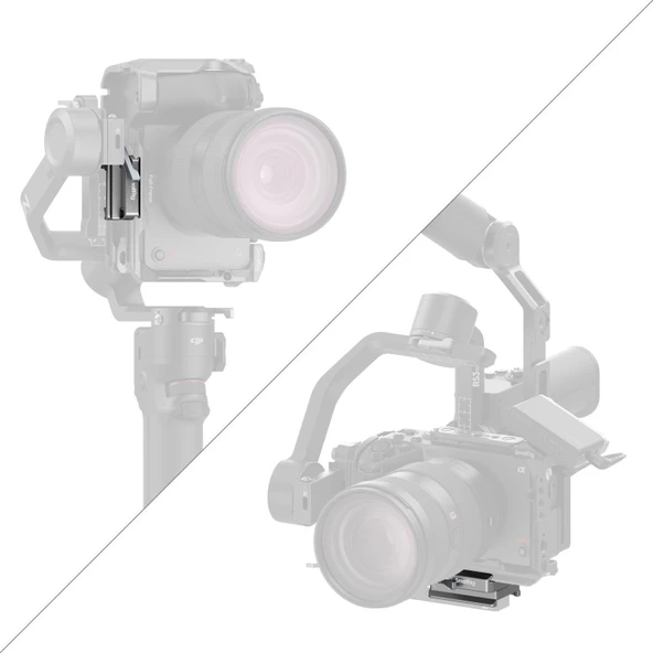 SmallRig 4639 DJI RS 2 / RSC 2 / RS3 / RS 3 Pro / RS4 / RS4 Pro için  HawkLock H38 Arca-Swiss Hızlı Çıkarma Plakası - 4