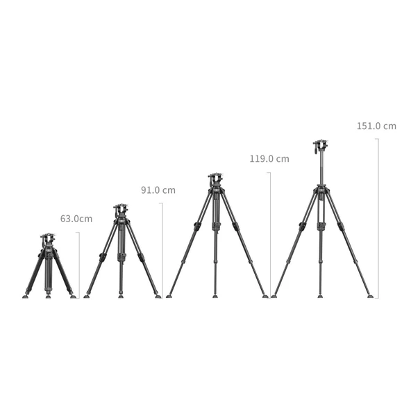 SmallRig 4420 AD-50 Pro Hafif Video Karbon Fiber Tripod Seti - 5