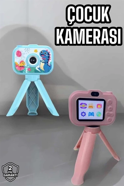 Ayaklı Mini Fotoğraf Makinesi Çocuk Için Eğitici Video Kamera - 2
