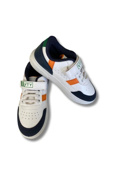 El Vty Kids Erkek Çocuk Spor Ayakkabısı 26-35 Beyaz-Laci - Resim 4