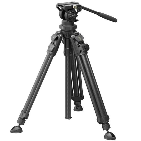 SmallRig 4420 AD-50 Pro Hafif Video Karbon Fiber Tripod Seti - 1