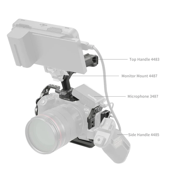 SmallRig 5029 Canon EOS R5 Mark II  için HawkLock Hızlı Çıkarma Kafes Kiti - Resim 4