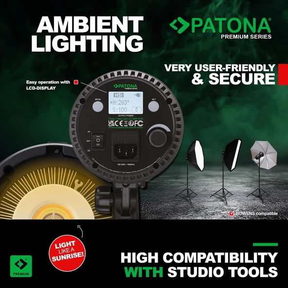 PATONA Premium LED 80W RGB Fotoğraf ve Video Işığı - 6