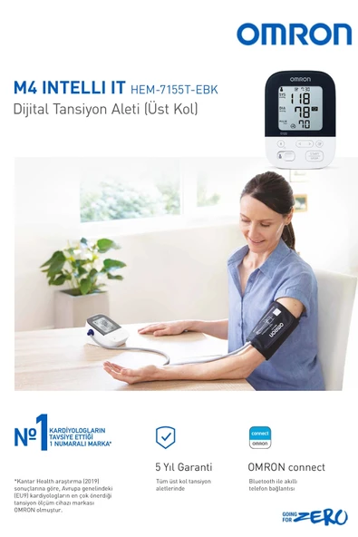 M4 Intelli It, 2 Kullanıcılı, Akıllı Telefonlar Ile Uyumlu Üst Koldan Ölçer Tansiyon Aleti - 3