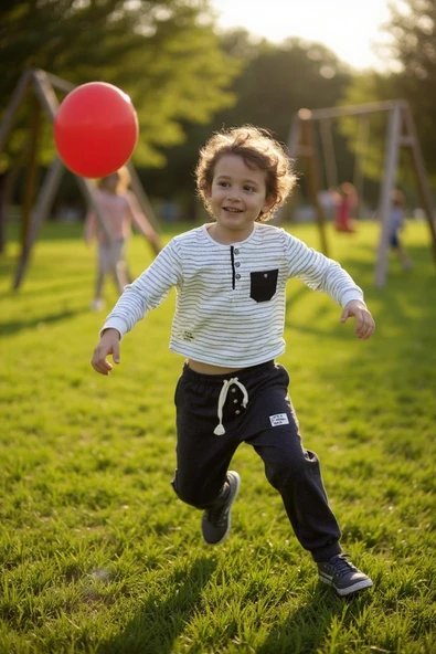 Çizgili Erkek Çocuk Takım - Resim 5