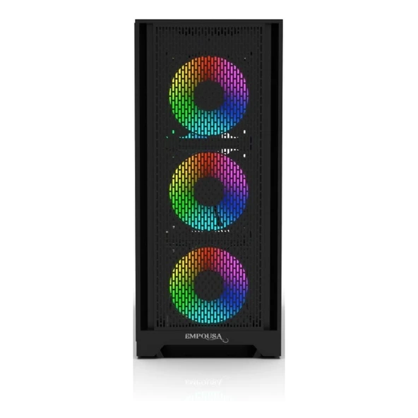 Inca Empousa EMG-17XB USB 3.2 ARGB eATX Mid Tower Siyah Kasa - Resim 2