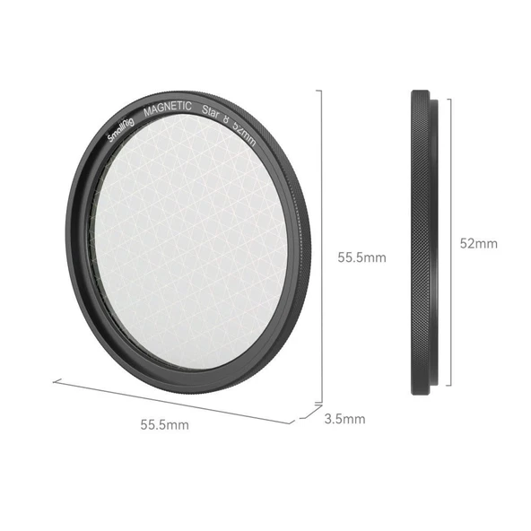 SmallRig 4218 MagEase Manyetik Yıldız-Çapraz Filtre (8 Nokta) 52mm - Resim 2