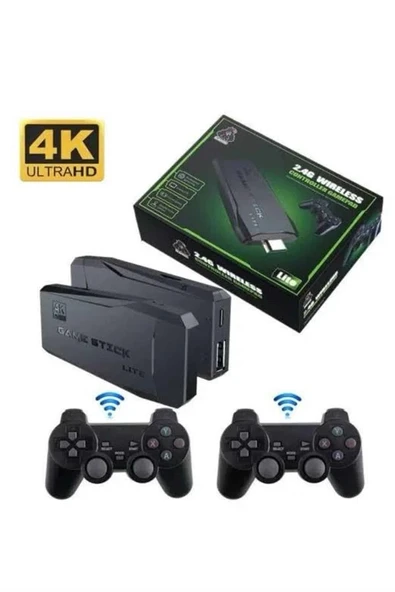 Game Stick El Atarisi 2.4g Kablosuz Çift Kol Oyunlar 4k Game Stick 3500 Oyunlu Atari Uyumlu - 1