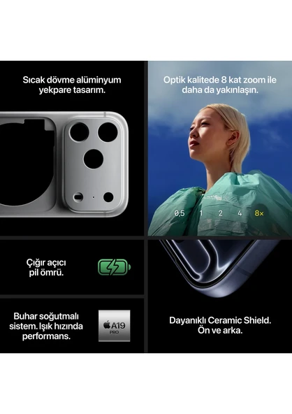 iPhone 17 Pro Max 256 GB Gümüş - 5