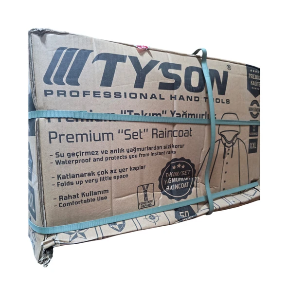 TYSON PREMIUM TAKIM YAĞMURLUK Sarı XXL 10 ADET - 4