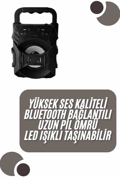Kablosuz Bluetooth Hoparlör Ses Bombası RGB Işıklı Taşınabilir Yüksek Ses Kaliteli ürün görseli 1