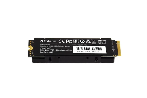 VERBATIM 49368 - 2TB VI7000G M.2 NVME PCIE GEN 4 SSD (Okuma 7400MB/sn. - Yazma 6700MB/sn.) - Resim 3